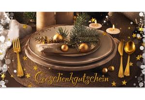 Gutscheinkarte für Restaurants Weihnachten