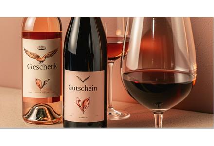 Geschenkgutschein zum Falten für den Weinhandel