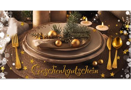 Gutscheinkarte für Restaurants Weihnachten